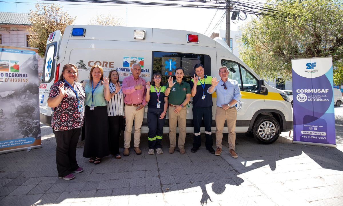 Municipalidad de San Fernando suma nueva ambulancia para atención primaria de salud