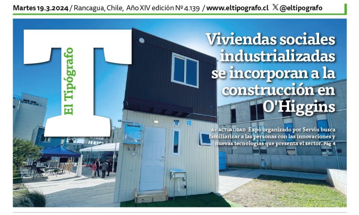 Portada El Tipógrafo: Martes 19 de marzo de 2024