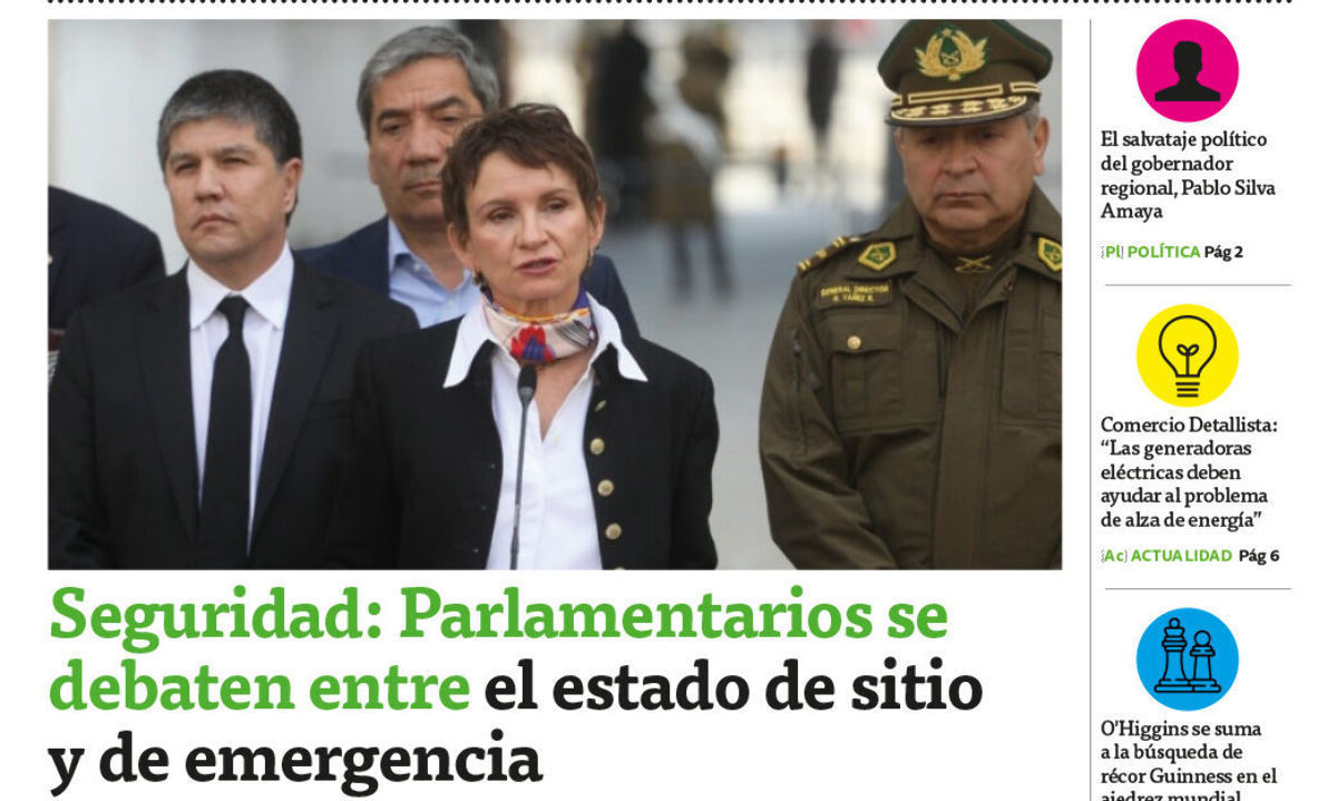 Portada El Tipógrafo: Viernes 19 de julio