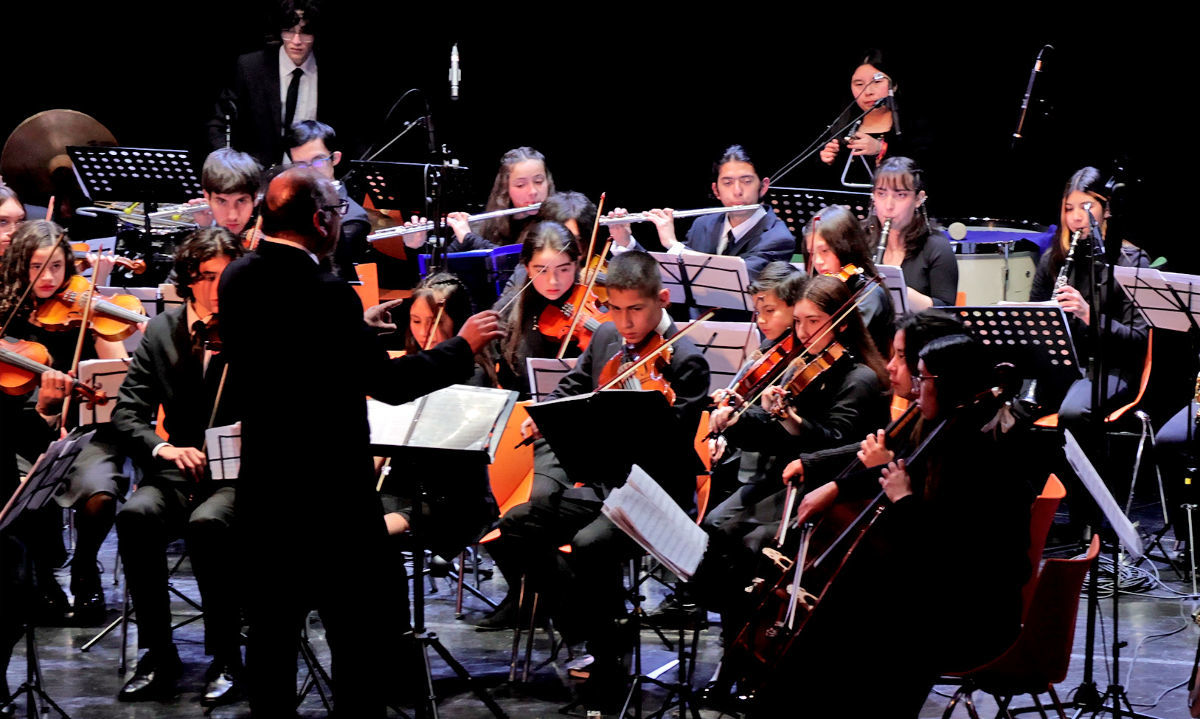 Orquesta sinfónica juvenil de San Fernando se presenta en Teatro Municipal de Santiago